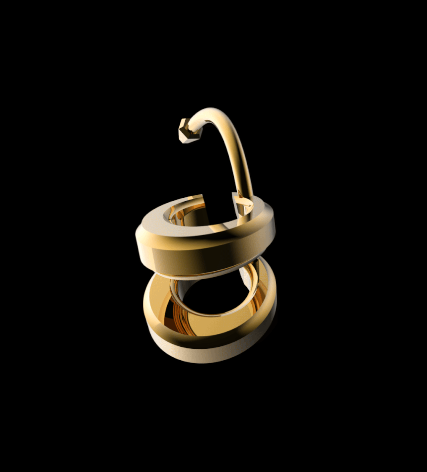 Twin Orbit Ear Cuff